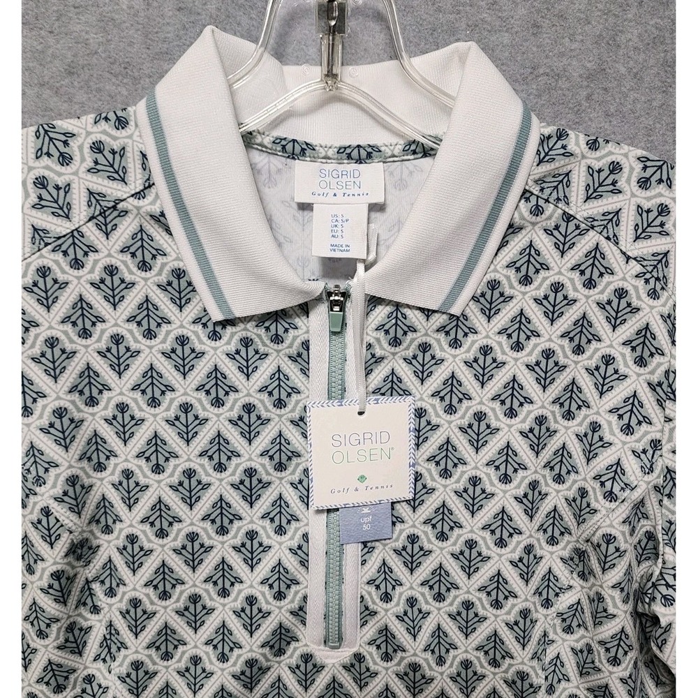 Sigrid Olsen Women's Golf Tennis Floral 1/4 Zip Long Sleeve Shirt Jacket S NWT - Picture 3 of 7